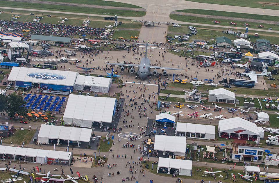 AirVenture Fly-in Convention in Oshkosh Wisconsin near Green Bay
