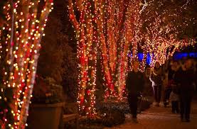 Green Bay downtown decorated with holiday lights for shopping