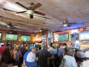 Sports bar - people watching football game